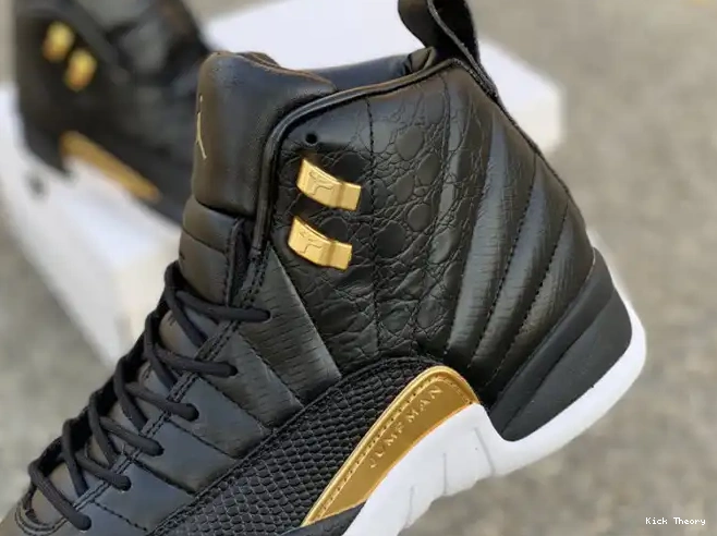 Kick Theory Retro Gold-White Air Black Jordan 12 'Reptile' AO6068-007 Metallic 0527